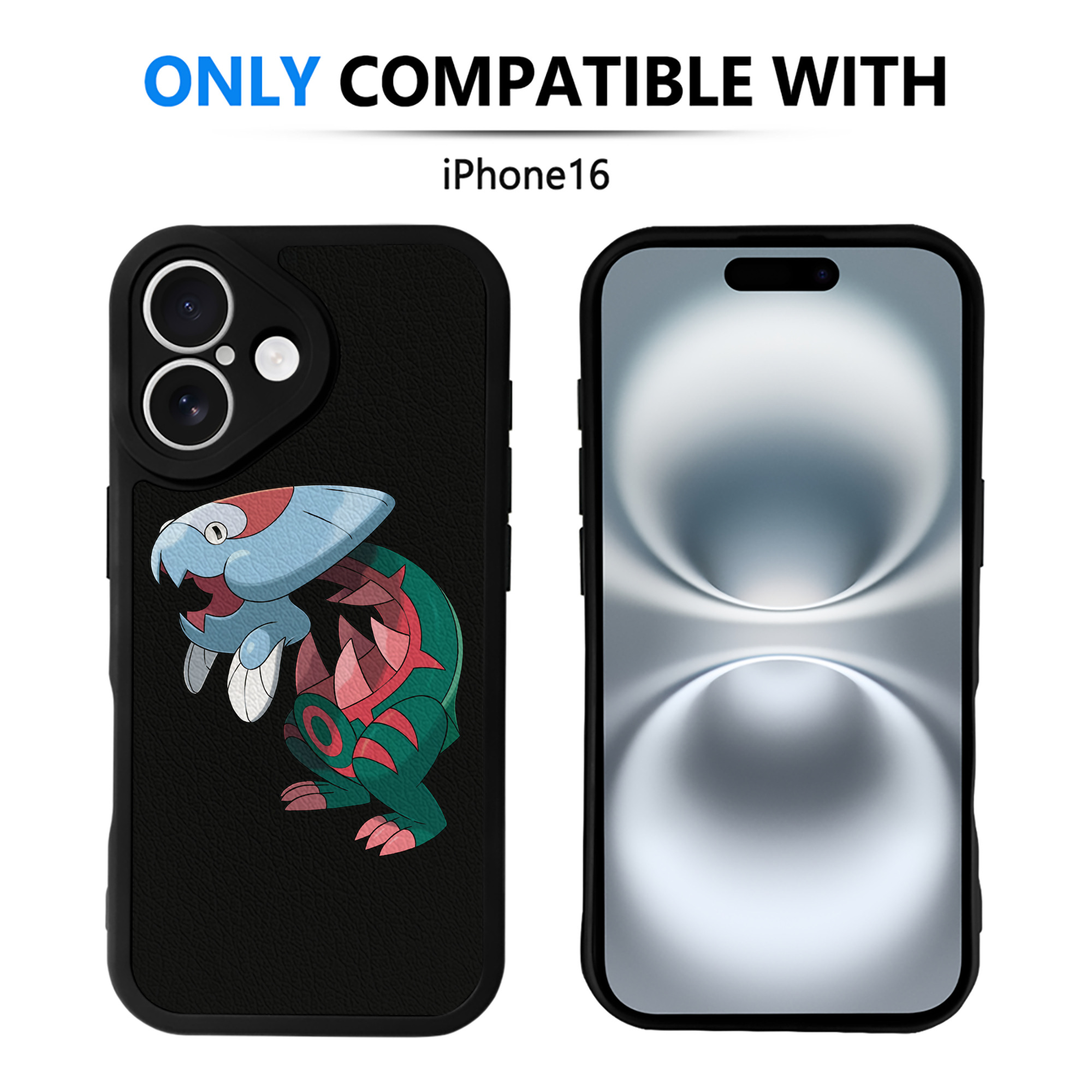 （画像用） ポケットモンスター Pokémon 【iPhone 16シリーズ対応】シリコンスマホケース（レザー調） 材質：シリコン